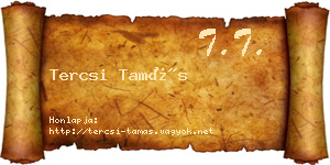 Tercsi Tamás névjegykártya